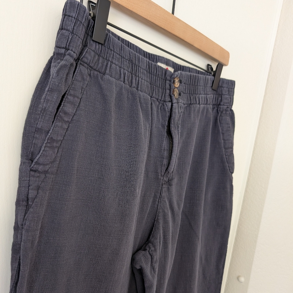 Marine Layer Womens Medium Elle Relaxed Crop Pant Blue Coastal Casual Cottage - Picture 6 of 10